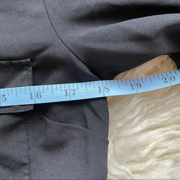 Monteau Black Semi Sheer High-Low Blouse Size M - Picture 12 of 16